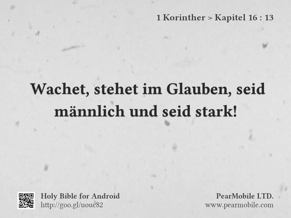 1 Korinther, Kapitel 16:13